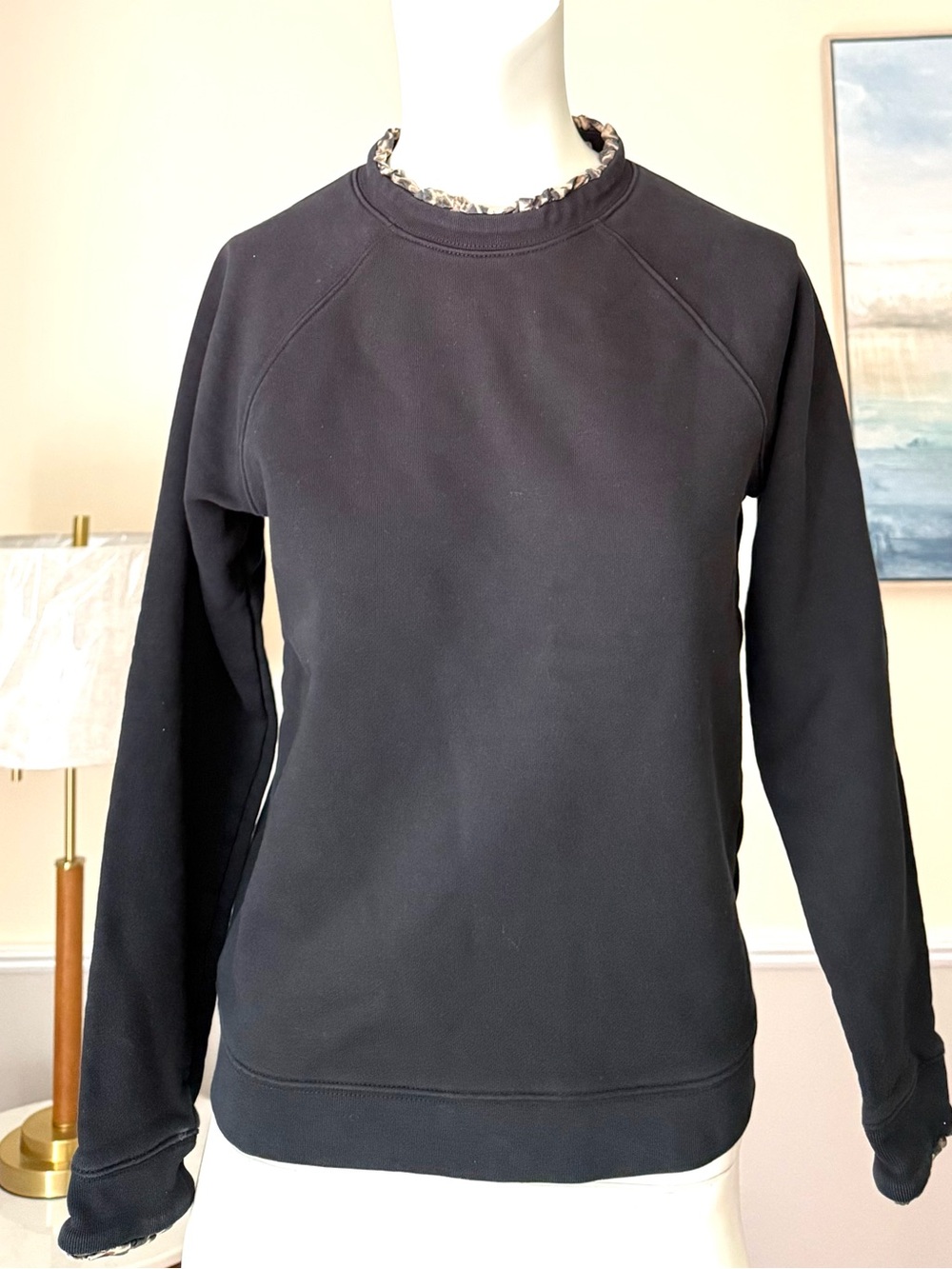 J. Crew Black Half-Zip Sweater with Gold-Tone Zipper